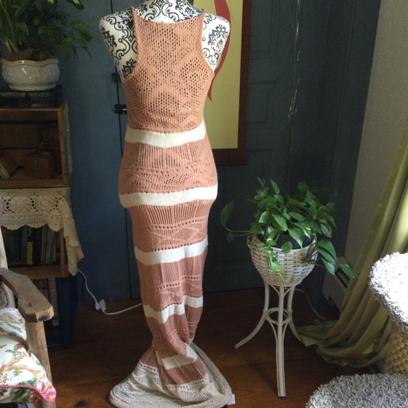 Anthropologie Boho Crocheted Maxi Dress by Hazel M - Picture 3 of 12